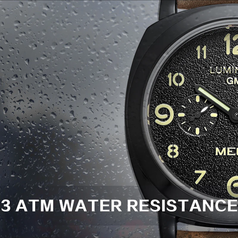 Megir матовая кожа мужчины Роскошные военные Кварцевые Tag мужские часы лучший бренд