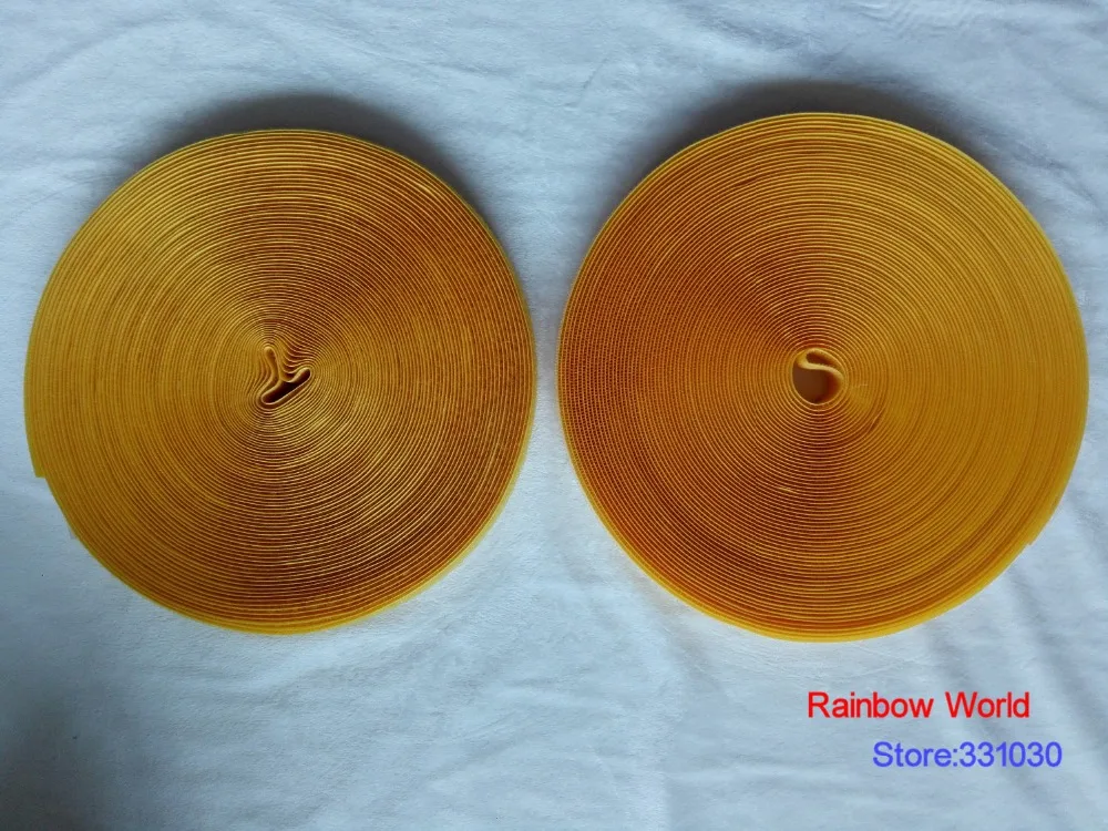 

14# Golden Fastener Magic Tape with Hook Loop stick fabric bags garment clothes toys shoes 25meter/ roll,width 2cm