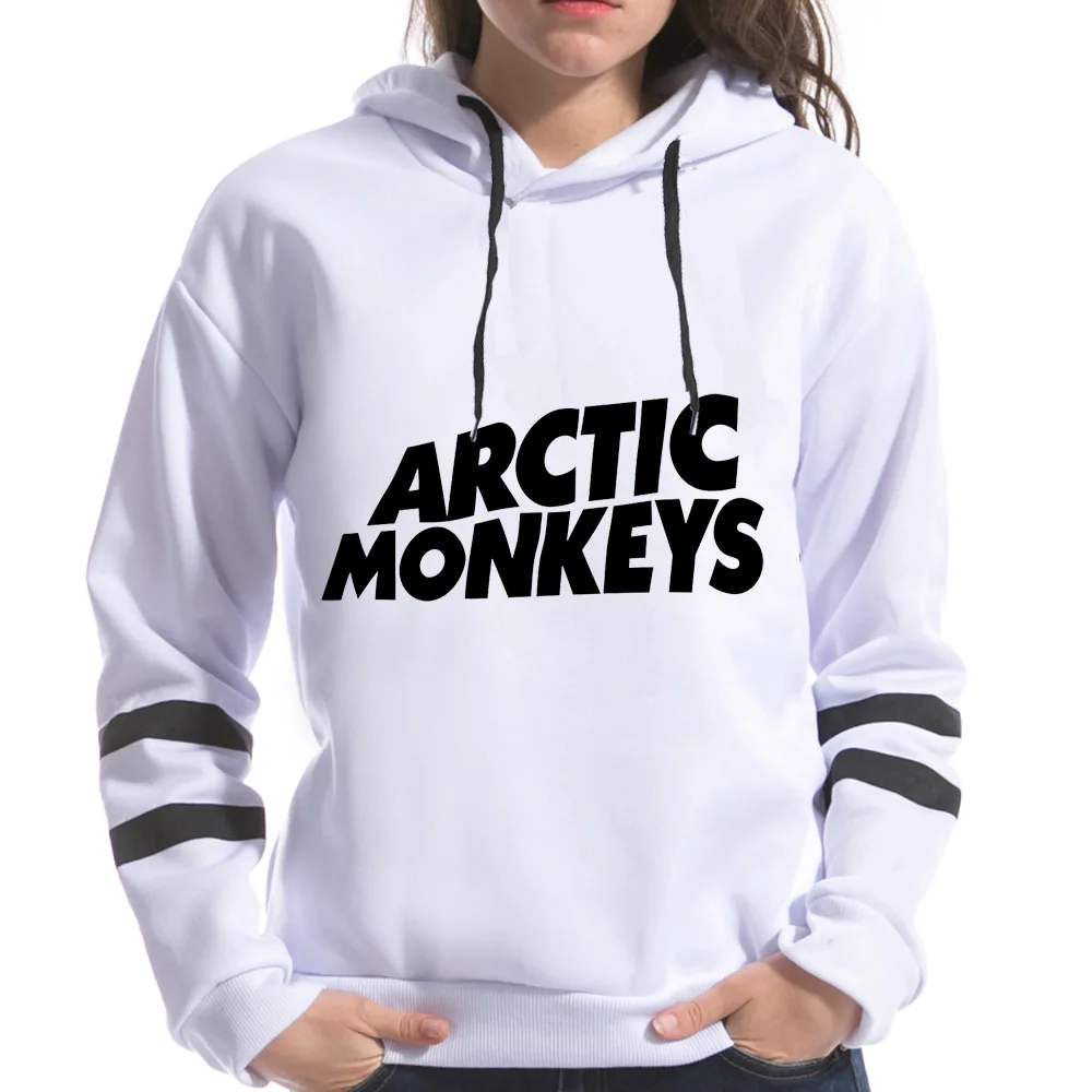 Topjini New Arrival 2017 Spring Women Long Sleeve Hoodies Arctic Monkeys Print Hooded Harajuku Printting Female Sweatshirts | Женская