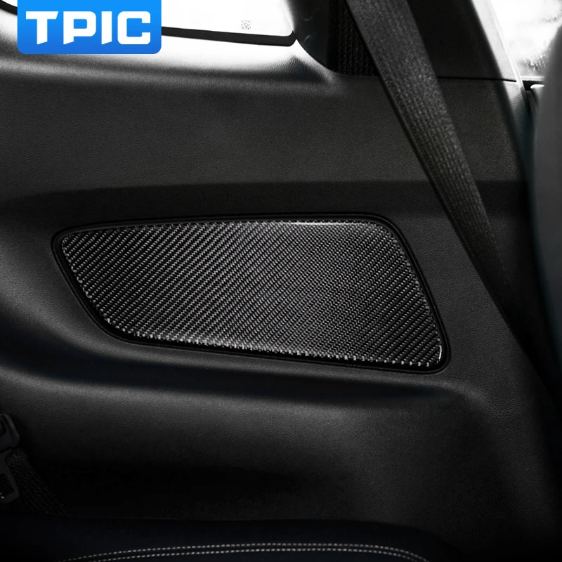 

TPIC For Mustang Carbon Fiber 2pc/lot Car Door Panel Auto Sticker Car Accessories Interior Decoration Cover 2015-2019 Styling