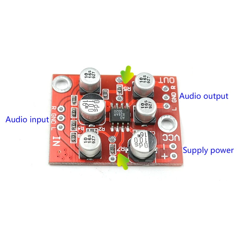 Lusya аудио усилитель плата Amplificador AD828 предусилитель одиночный источник питания DC5v