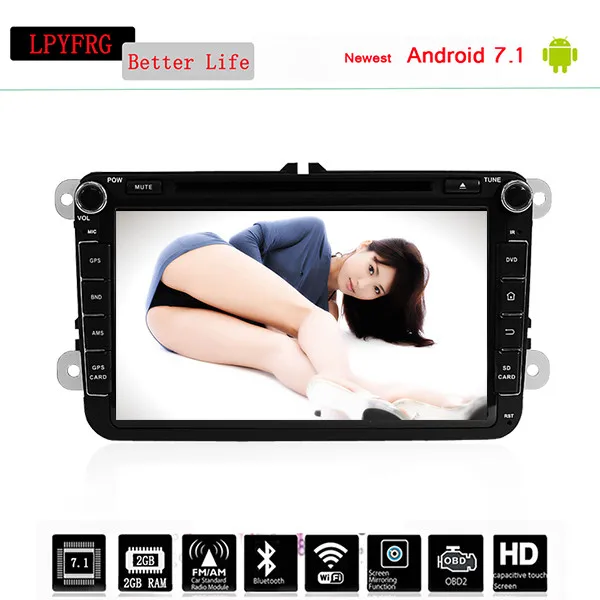 Автомобильный DVD плеер на Android 7 1 для Seat Alhambra GPS навигация Авторадио Bluetooth стерео сб