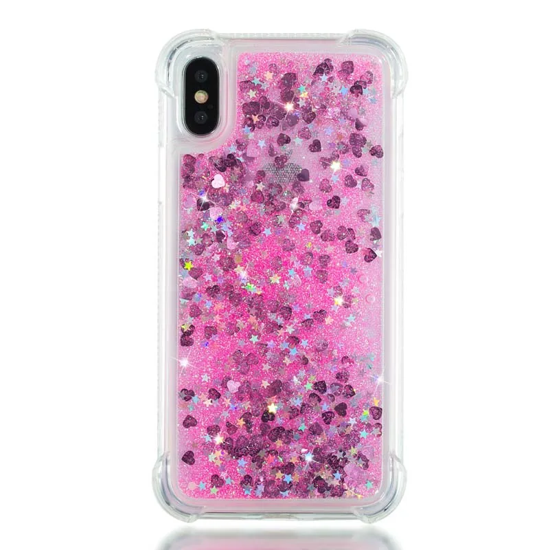 New Love Heart Glitter Dynamic Liquid Quicksand Anti-fall phone Case For Apple iPhone 5 5S 6 6S 7 8 Plus X XS Max XR Cover |