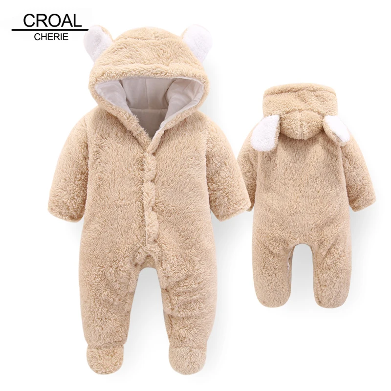 CROAL CHERIE Kawaii/Детский комбинезон с ушками медведя зимний костюм одежда для