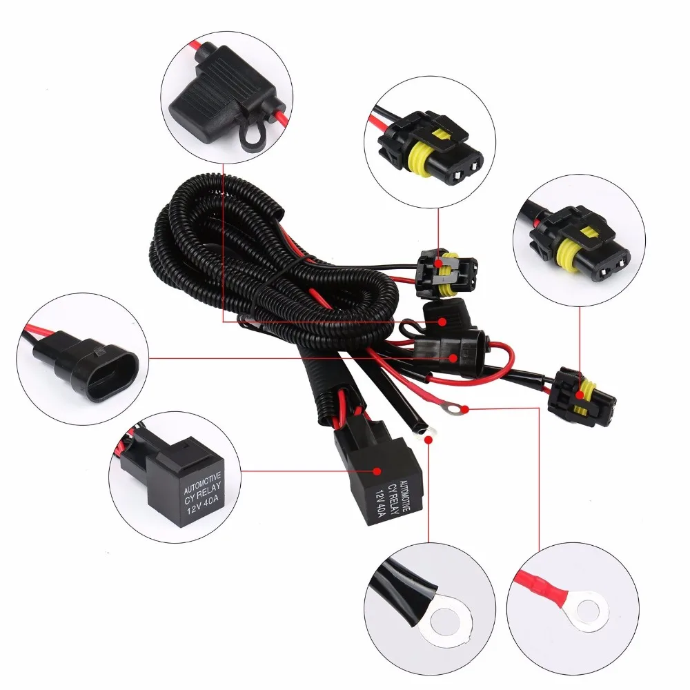 H1 H3 hid xenon H7 набор проводок для мотоцикла 12 В 35/55 Вт 9005 9006 HB3 HB4 HID|Проволока| |