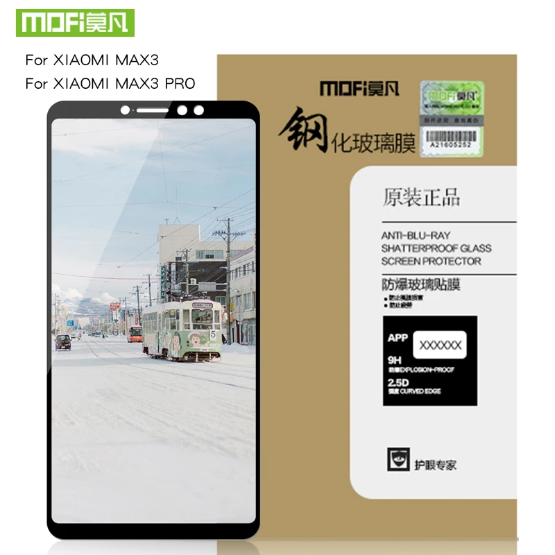 Mofi 9H закаленное стекло для Xiaomi mi MAX 3 max3 mi max 3 6," Защитная пленка для экрана для Xiaomi mi MAX3