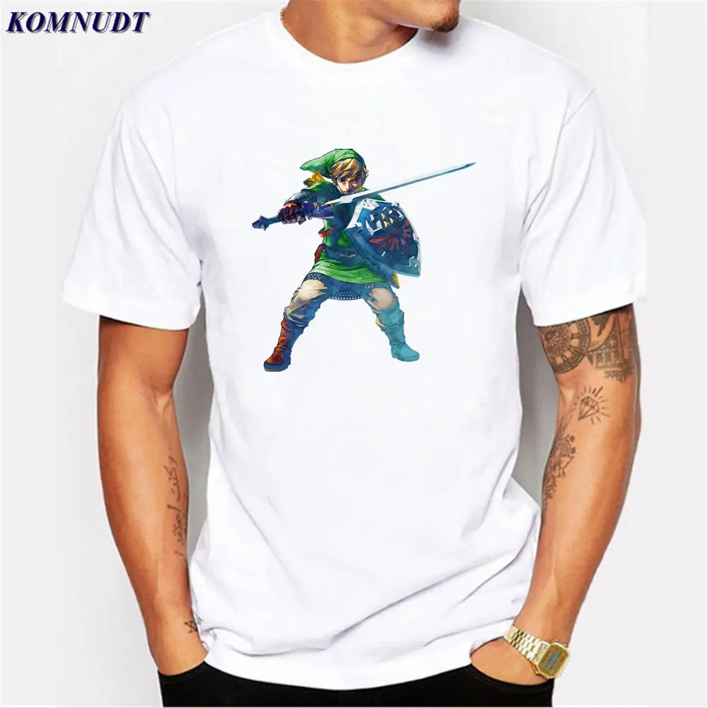 2018 Legend of Zelda футболки Для мужчин игры SWAG человек Футболки Лето Высокое качество