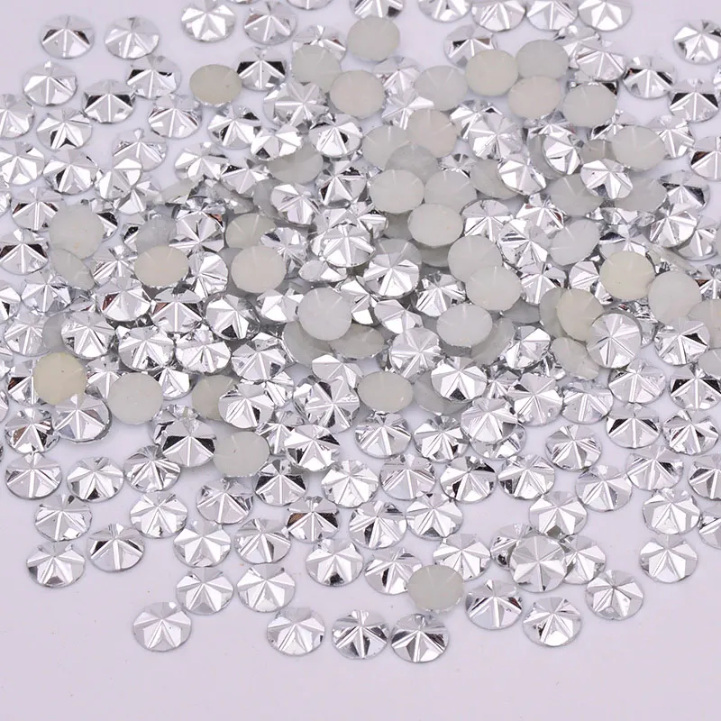 Silver JUNAO 1000 шт 5 мм Розовый AB Снежинка Стразы маленький Ограненный Кристалл камни Смола Стразы для ногтевого дизайна украшения для скрапбукинга ремесла - Цвет: Silver