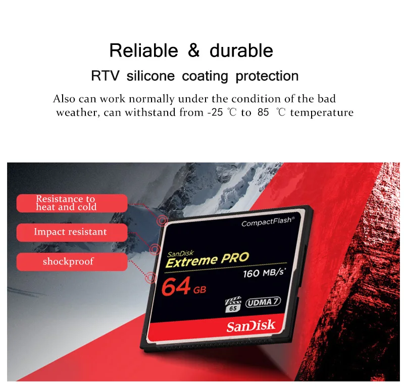 sandisk Extreme Pro слот для карт памяти 64 Гб оперативной памяти, 32 Гб встроенной памяти, 128GB карта Compact Flash карта UDMA 7 высокое Скорость CF карт 160 МБ/с. для HD Камера