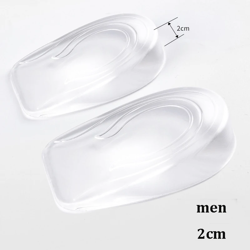 men 2cm ETya, силиконовый гель, увеличивающий рост, для обуви, для мужчин и женщин, для ухода за ногами, защитные стельки, эластичная подушка, супинатор, вставка, накладки на пятку - Цвет: men 2cm