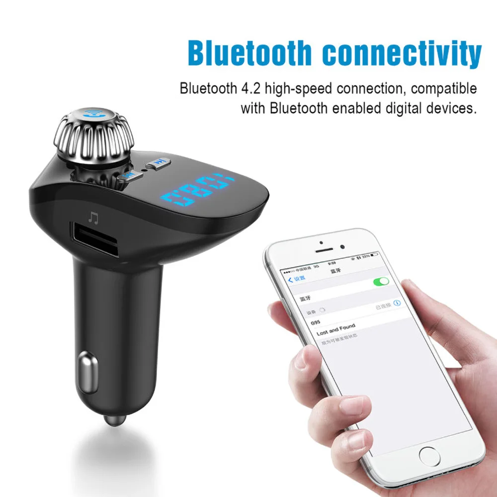AOSHIKE FM передатчик система MP3 плеер Bluetooth автомобильный Handsfree автомобильное