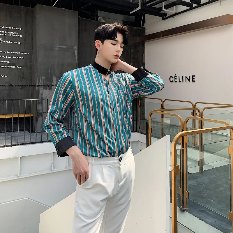 Мужская Уличная одежда в стиле хип хоп Готическая рубашка мужская летняя с