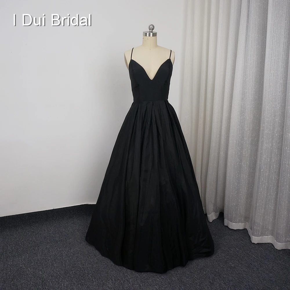 Платье на тонких бретельках черное платье для выпускного бала | Свадьбы и