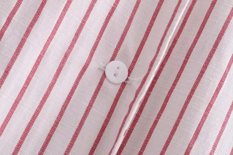 2018 Summer New Style Long Striped Women's Shirt Dress V-neck Double Breasted d0196 | Женская одежда