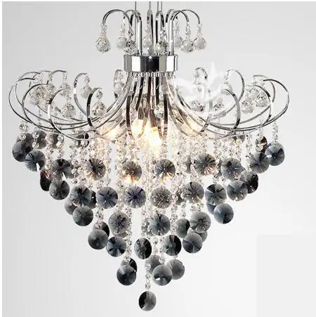 Современная прозрачная Хрустальная люстра фиолетовая/черная хрустальная