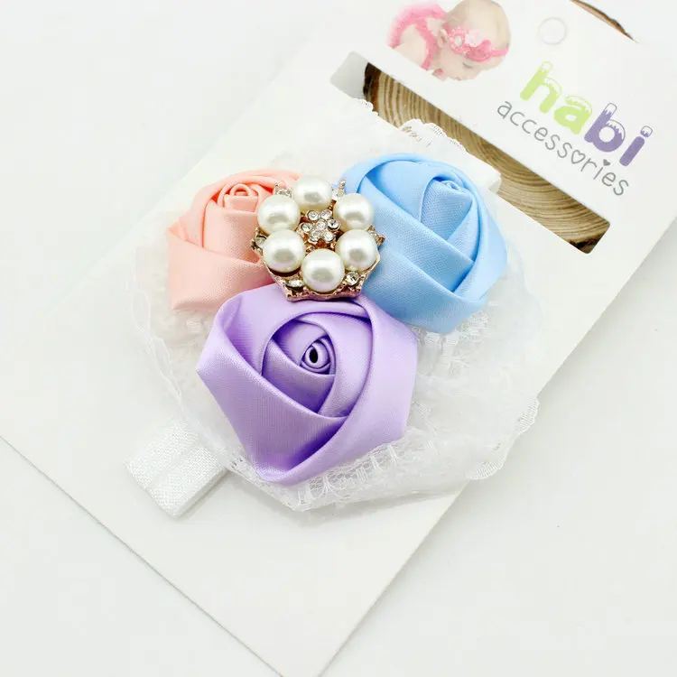 Детские повязки на голову розы цветочные бутоны детские для девочек принцессы