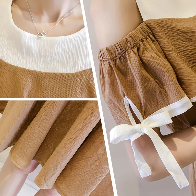 Женское пляжное платье Boho свободное на тонких бретельках с короткими рукавами