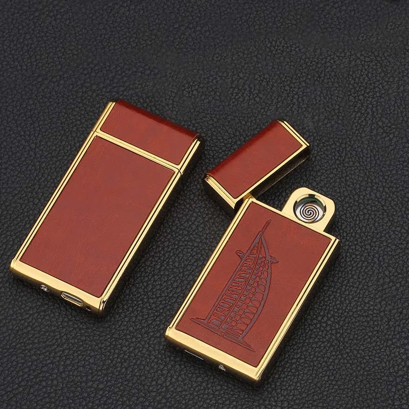 Модная Зажигалка для сигарет ветрозащитная зарядка Usb креативные зажигалки