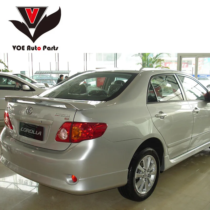 2006 2013 Corolla ABS пластик неокрашенный заднее крыло спойлер + светильник для Toyota