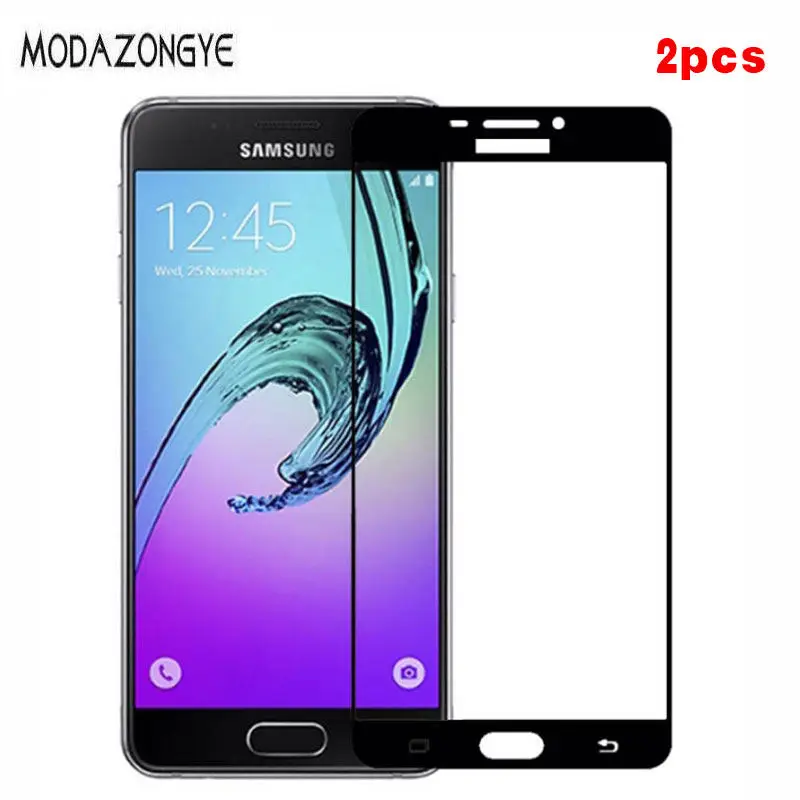 2 шт. закаленное стекло для Samsung A5 2016 Защита экрана Galaxy A510 защита с полным