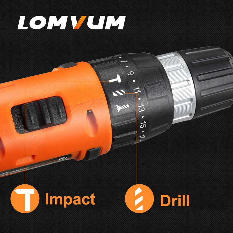 Электрическая шуруповерт LOMVUM с крутящим моментом литиевая батарея