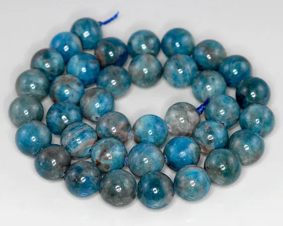 8MM Connoisseur Blue Apatite Gemstone Round Loose Beads 7.5 inch Half Strand (90182993-117) | Украшения и аксессуары