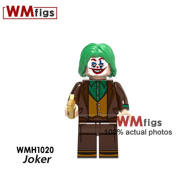 Летучая мышь, которая смеется WM669 Джокер Бэтмен DC Темный Рыцари Харли Куинн Брюс Уэйн яд плюща экшн-игрушки строительные блоки - Цвет: Армейский зеленый