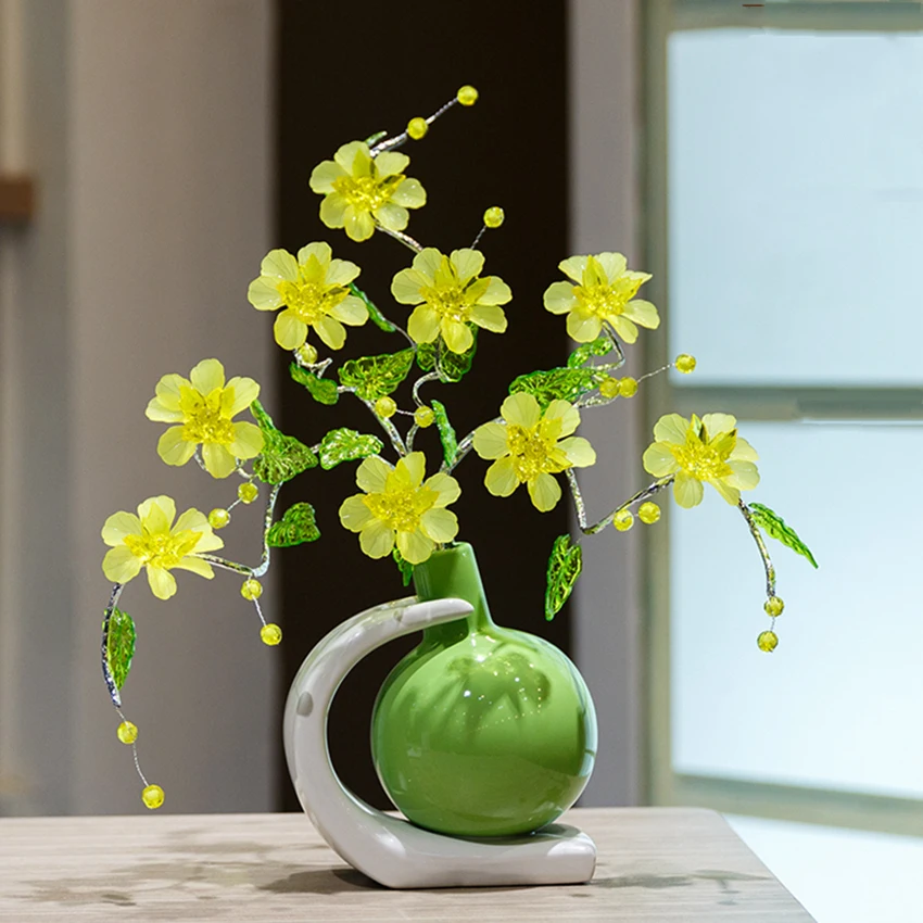 

High quality 2017 Fashion Crystal Flower Vase for Wedding Decoration Home Decor Vase Creative ceramic Vase Arts and crafts