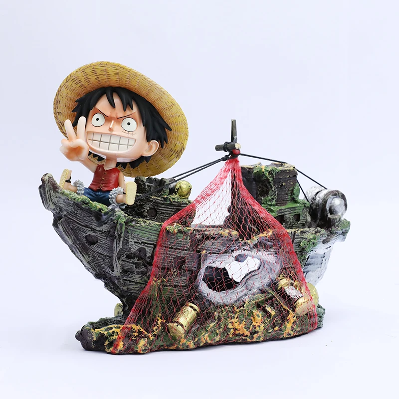 [Лучшее] Аниме One Piece Luffy and многожильный старый корабль сцены экшн фигурка модель