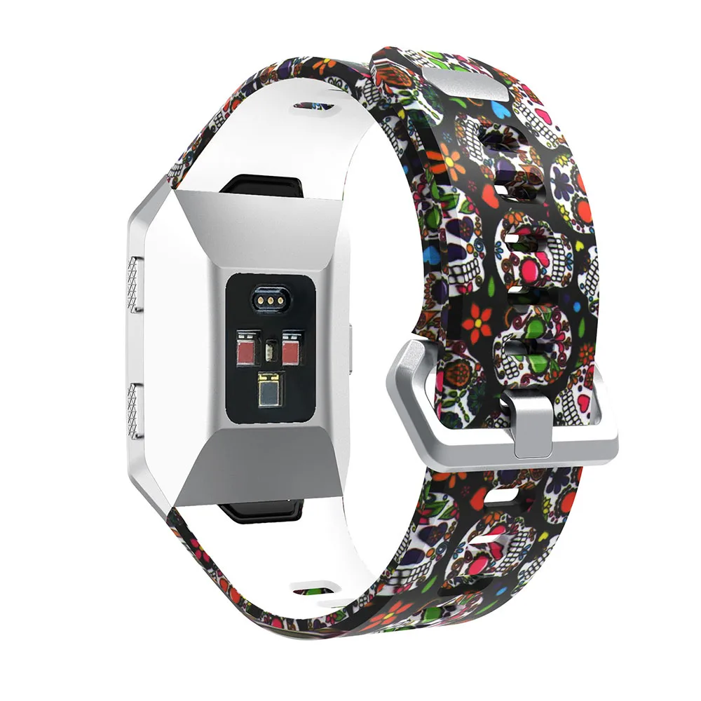 Легкие силиконовые спортивные часы с принтом браслет для умных часов Fitbit