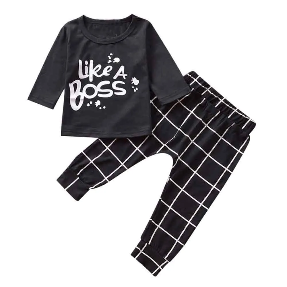 2018 Rushed Новинка детская одежда для маленьких мальчиков комплект одежды младенцев