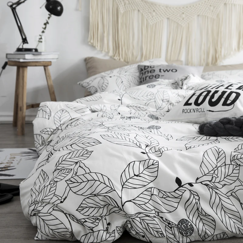 

600TC COTTON bedding sets Euro King Size Duvet Quilts Cover Set bed linens set bedclothes Bed set Double Queen Single Leaf