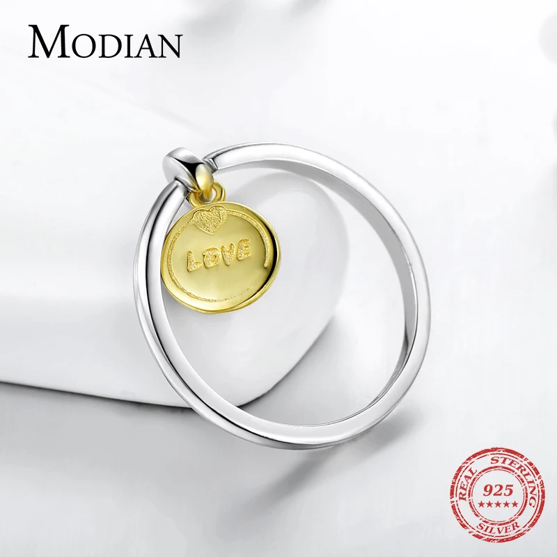 Modian Лидер продаж настоящие 925 стерлингового серебра модные золотистое Цвет