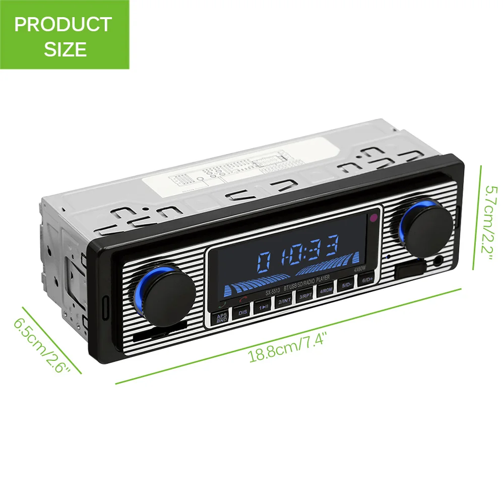 Авторадио Bluetooth автомобильный стерео аудио 1DIN плеер в тире FM MP3 радио плеер с AUX-IN USB DC 12 В с пультом дистанционного управления