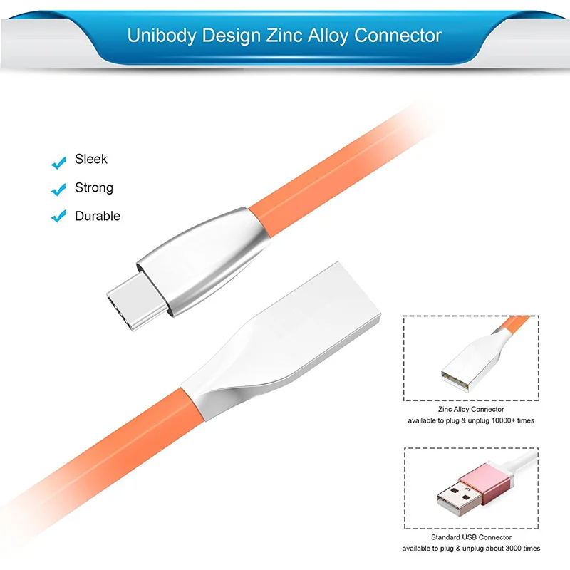 USB кабель Go2linK типа C Цинковый Type c для быстрой зарядки и синхронизации данных