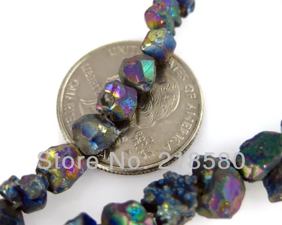 H TB08 Mystic Blue Purple Titanium Crystal кварцевый самородок Beads 16 дюймов|beaded chiffon cocktail dress|bead dropsbead