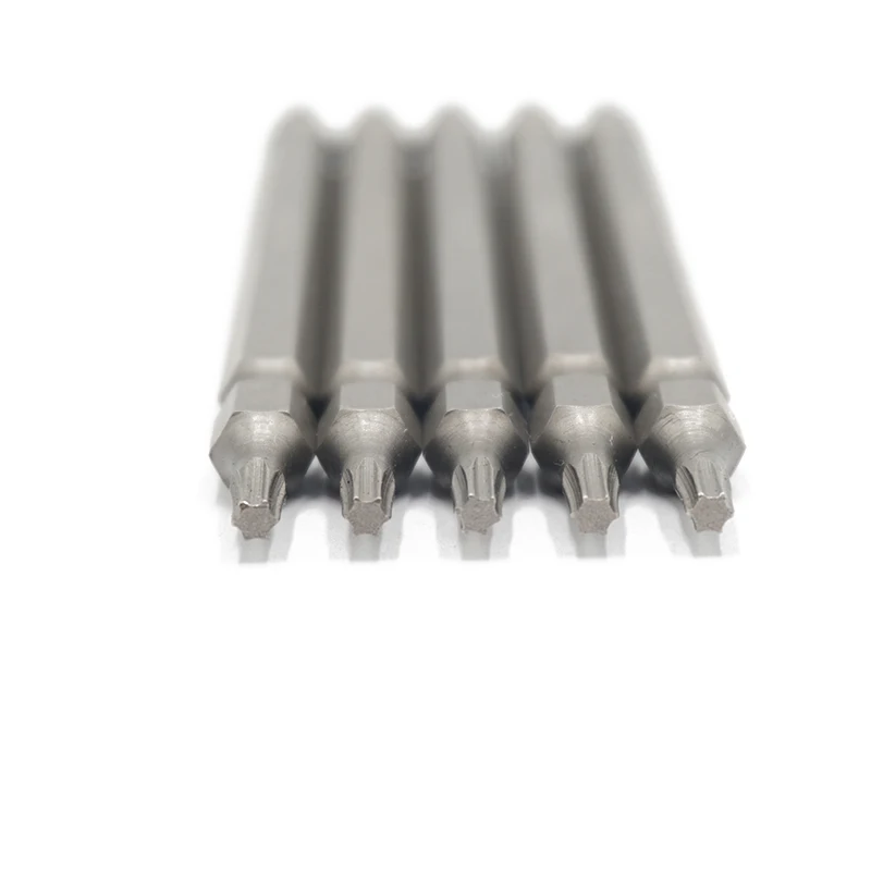 5 шт./компл. 110 мм Длина Длинная Torx T15 электрическая отвертка Биты домашние ручные инструменты 1/" шестигранный хвостовик Двойной Конец Бит звезды набор