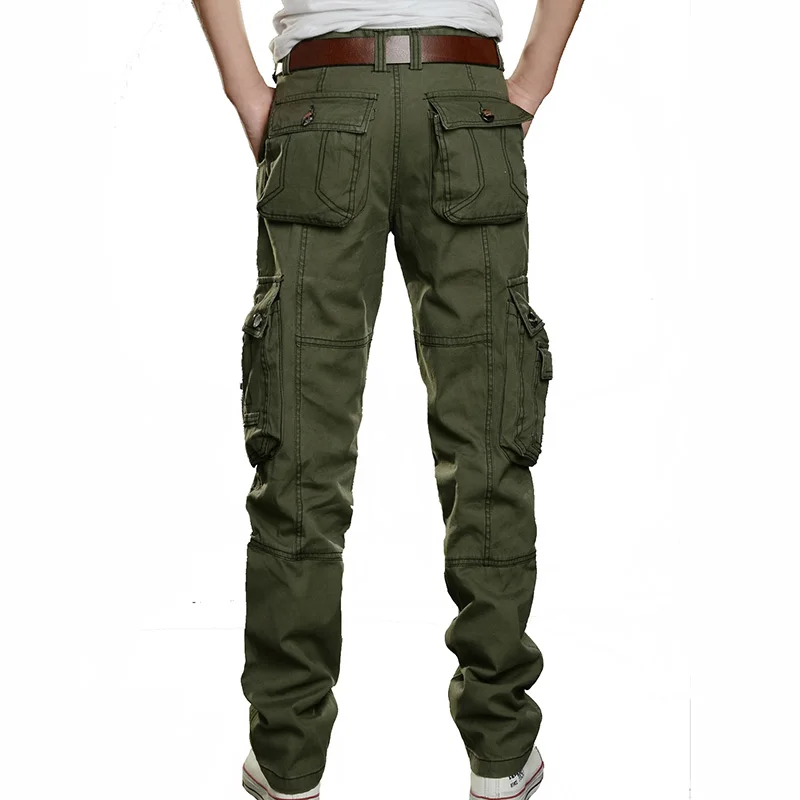 ZOOB MILEY Plus Size Men's Cargo Pants Casual Trousers Multi Pocket Overalls Loose Fit 100%Cotton Not Include the Belt | Мужская
