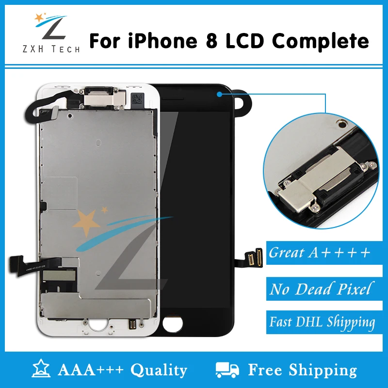5 шт./лот доставка DHL мобильный телефон ЖК дисплей для iPhone 8 /8 plus сенсорный 3D экран