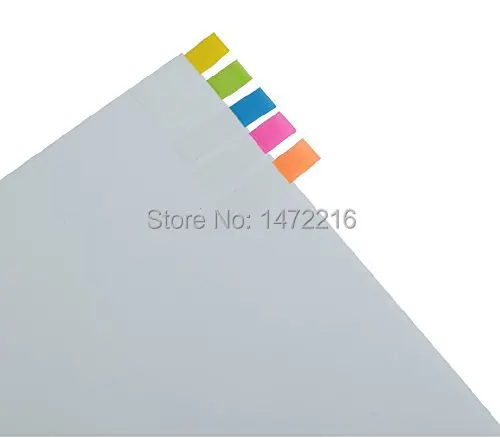 Блокноты для записей Comix D6018 Easy Tab заметки наклейки цветные яркие, прозрачные голые 76x101 мм цвет ассорти(5 цветов) 20 листов Nw: 7,2 г