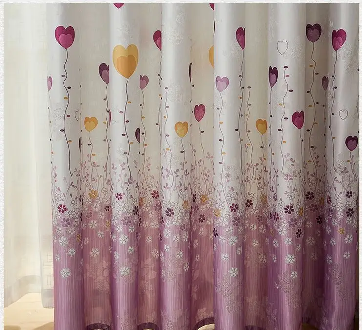Мультфильм сердце воздушный шар фото печать розовый жаккард окна затемненные
