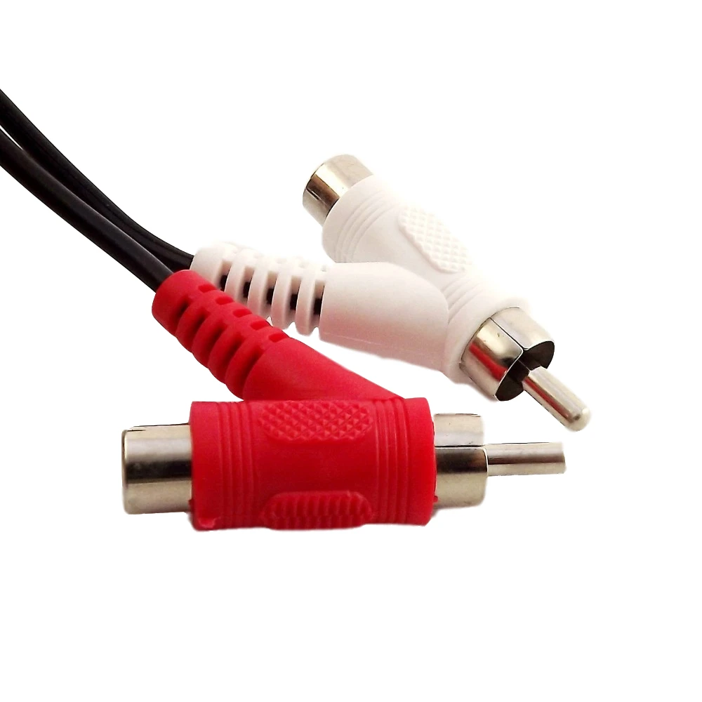 1 Стерео аудиокабель RCA с отверстием для задней панели 2 штекер телефонный на и