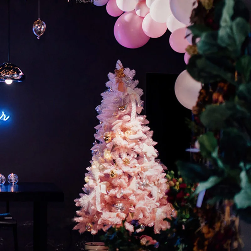 

1.5m cherry blossom olive-discoloured Christmas presents live stream pink ins wind Christmas tree set