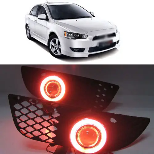 LED COB Ангел глаз кольца фронтальный проектор объектива Противотуманные фары