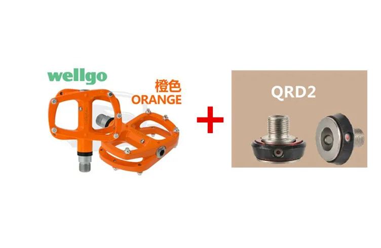 QRD2 orange Веллго педаль быстросъемное устройство R146 QRD1 QRD2 велосипедный алюминиевый сплав легкий подшипник складной MTB дорожный велосипед педали - Цвет: QRD2 orange
