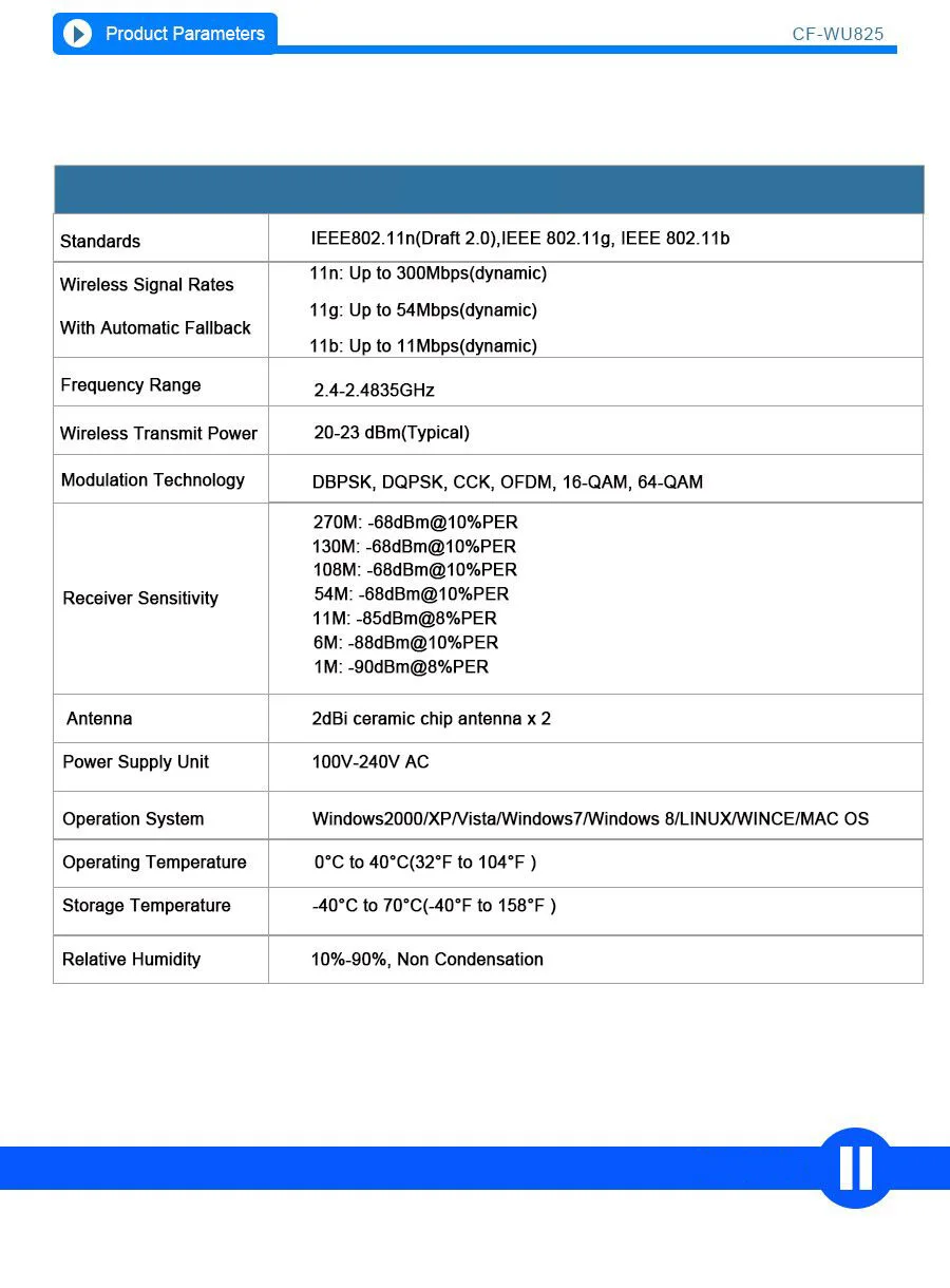 Comfast CF-WU825 300 Мбит/с беспроводной адаптер USB WiFi 2,4 г сети Lan карты антенны Realtek 8192 для windows XP Vista 7 8 MAC