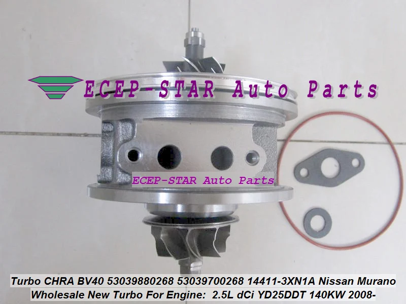 Турбо картридж CHRA Core BV40 268 53039880268 53039700268 14411-3XN1A 144113XN1A для Nissan Murano 2.5L dCi YD25DDT 140KW 2008- |