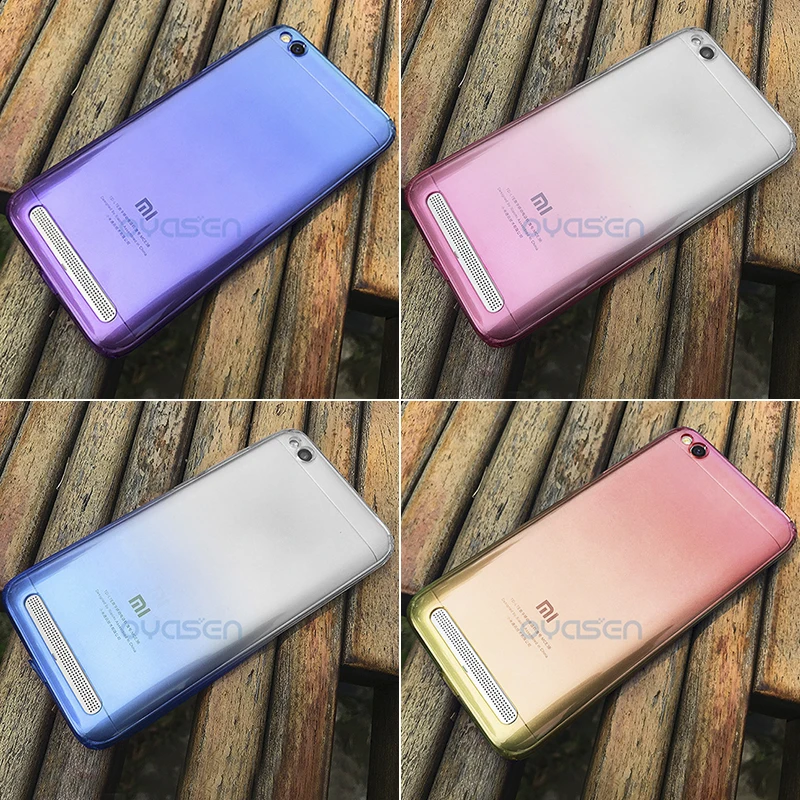 Gradient Color Phone Cases For Xiaomi Redmi 5A 5 A 5.0'' Global Version Silicone Dustproof Protective Shell |