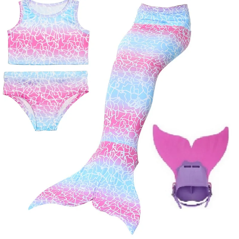 Купальное платье с хвостом русалки женское бикини моноластами костюм для