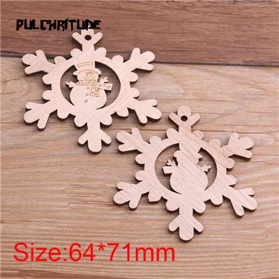 style 1 Pulchrode 10 шт 50-100 мм 15 стильные рождественские деревянные украшения Подвески для украшения дома деревянные Ломтики DIY Carft Arts - Окраска металла: style 1